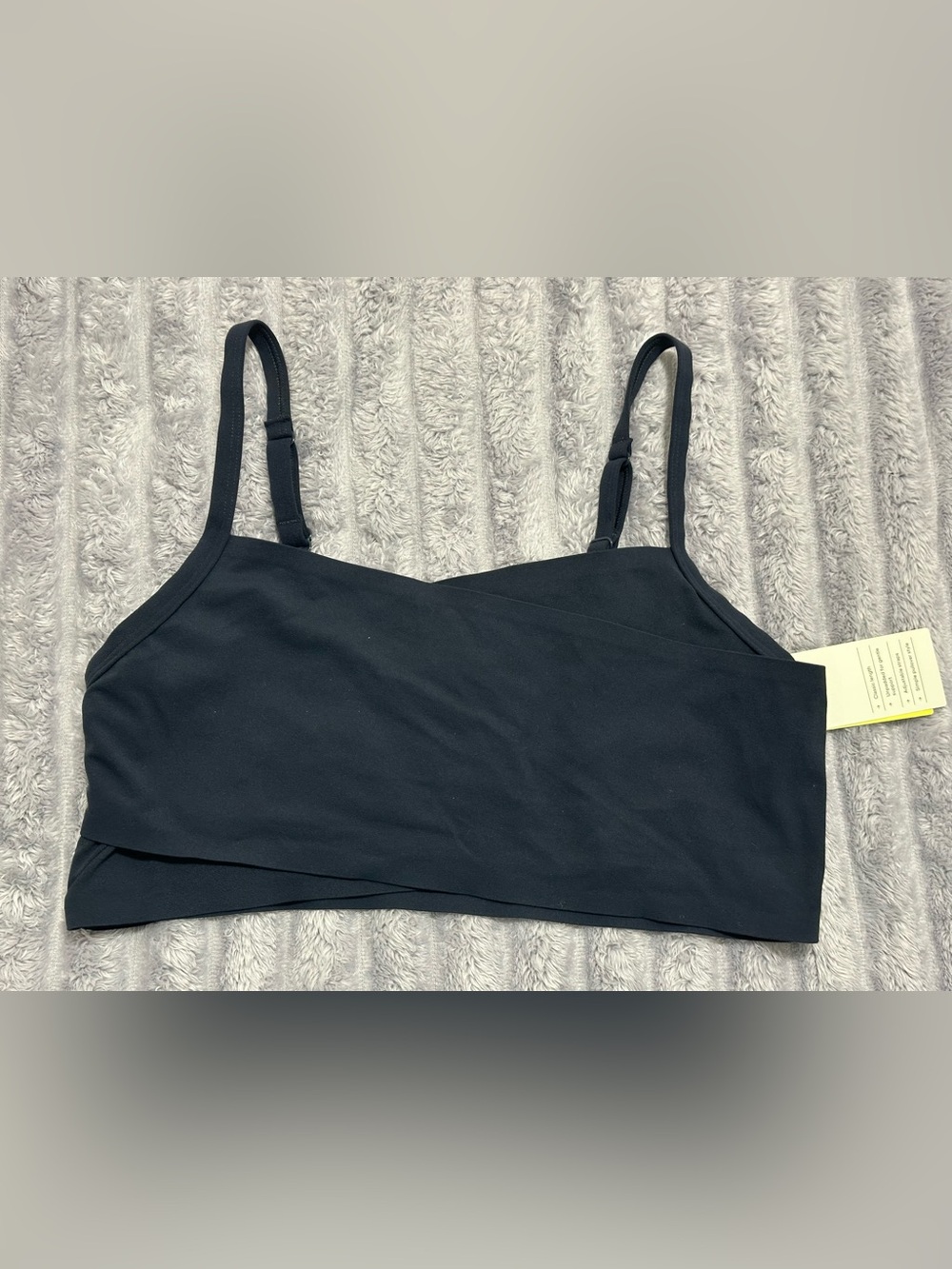 All in Motion Everyday Soft Crossover Sports Bra — Navy Blue — Size L